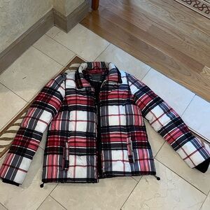 MAURICES womens plaid winter coat
